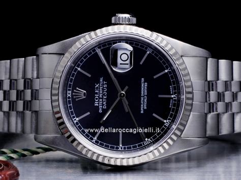 rolex datejust 16234 pvd jubilee quadrante nero|rolex 16234 for sale.